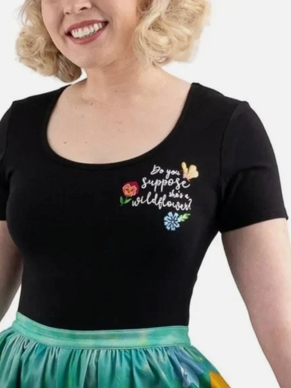 Disney Loungefly Stitch Shoppe Alice in Wonderland Embroidered Top 4XL No Pin